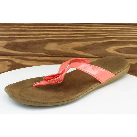 Aerosoles‎ Sz 6.5 M Salmon Flat Synthetic Women Sandals - Picture 1 of 7